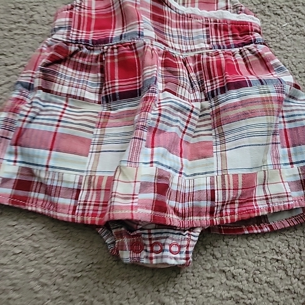 Faded Glory Baby Girl's Plaid Sleeveless Dress - Picture 2 of 9